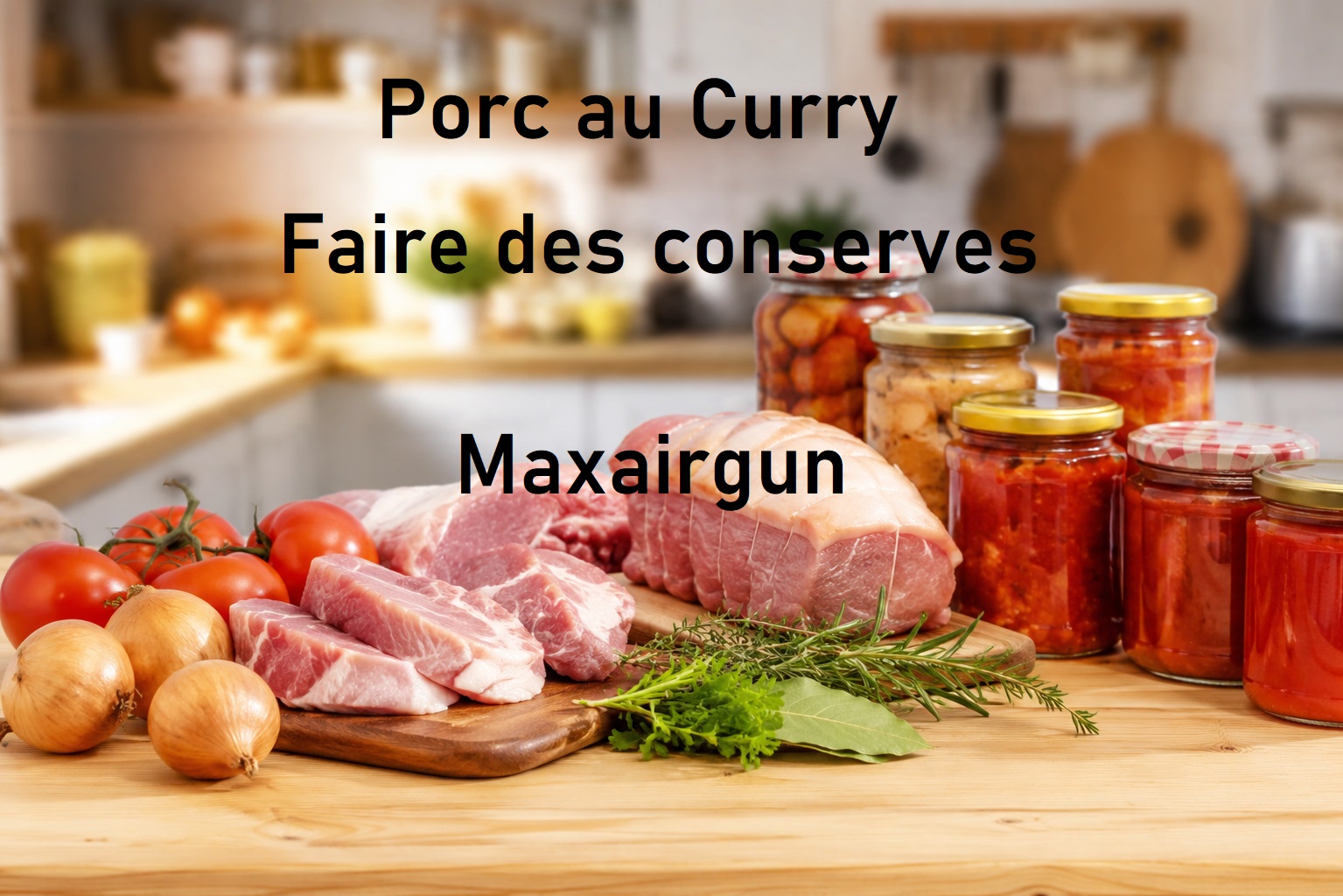 Recette du Porc au Curry pour conserve